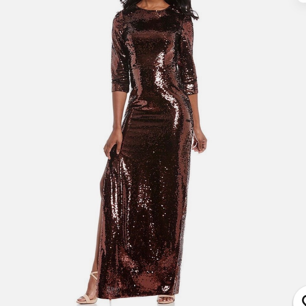 AIDAN by Aidan Mattox Sequined Gown